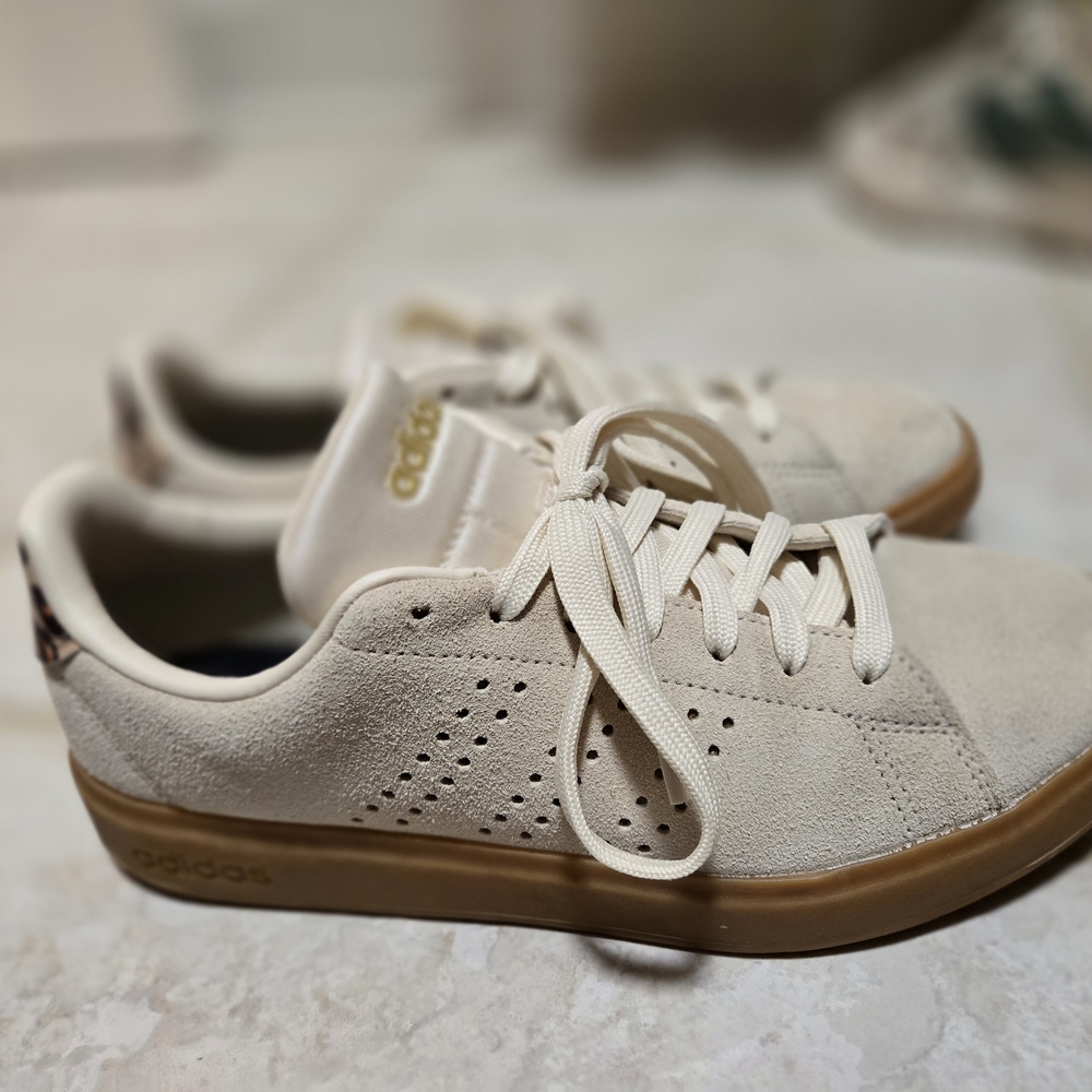 Adidas Cream Sneakers with Tan Sole
